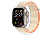 Smartwatch - akcesoria - Tech-Protect Nylon Strap for Apple Watch 6 / 7 / 8 / 9 / 10 / SE / Ultra 1 / 2 (44 / 45 / 46 / 49 MM) - Beige - 5906302370788