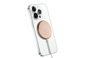 Telefon - Adapter i Ładowarka - CRONG MagSpot Wireless Charger – Aluminum MagSafe 15W Inductive Charger - Gold - CRG-MS15W-GLD