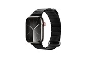 Smartwatch - akcesoria - CRONG Eclipse - Magnetic Leather Apple Watch Band 44/45/46/49 mm - Black - CRG-44ECL-BLK