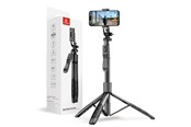 Telefon - Inne akcesoria - CRONG SelfieGo Ultra – Aluminum Bluetooth Selfie Stick Tripod - Black - CRGSGU1BLK