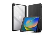 Tablet - pokrowce i etui - CRONG PrimeFolio – iPad 10.2” (2021-2019) Case with Stand and Apple Pencil Storage - Black/Clear - CRG-PRF-IPD102-BLK