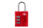 Wolny czas i Podróże - Dunlop - TSA combination lock for suitcase / luggage - Red - 8711252102795_RED