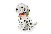 Plusz - Rappa - Plush realistic Dalmatian dog mascot with collar sitting 30 cm Eco-Friendly - 260320