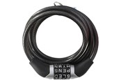 Akcesoria rowerowe - Dunlop - Bicycle Lock with Combination - Black - 8711252029221BLACK