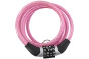 Akcesoria rowerowe - Dunlop - Bicycle Lock with Combination - Pink - 8711252029221PINK