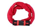 Akcesoria rowerowe - Dunlop - Bicycle Lock with Combination Chain - Red - 8711252075594RED