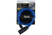 Akcesoria rowerowe - Dunlop - Spiral key bicycle lock 65 cm - blue - 871125208264_BLUE