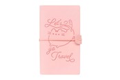 Przybory do pisania i rysowania - Pusheen – Leather Travel Notebook B6 - Pink - CTBV007