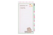 Pokój dziecięcy - Pusheen - Magnetic notebook / shopping list for the fridge + pencil - 10 x 21 cm - NMGE013