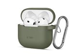 Telefon - Pokrowiec i etui - Tech-Protect Silicone Hook Case for AirPods 4 - Green - 5906302370085