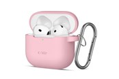 Telefon - Pokrowiec i etui - Tech-Protect Silicone Hook Case for AirPods 4 - Pink - 5906302370054