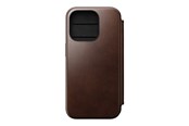 Telefon - Pokrowiec i etui - Nomad Modern Leather Folio - iPhone 15 Pro | Rustic Brown | Horween - NM01630685