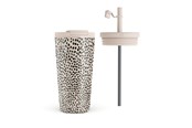 Akcesoria kuchenne - Burga Almond Latte - Travel Mug 500ml with Flap & Straw Set - 950349