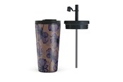 Akcesoria kuchenne - Burga Velvet Night - Travel Mug 500ml with Flap & Straw Set - 950398