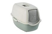 Koty - rotho Bailey Hooded litter box Green, White - 4004505092