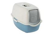 Koty - rotho Bailey Hooded litter box Blue, White - 4004506161