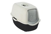 Koty - rotho Bailey Hooded litter box Black, White - 4004508080