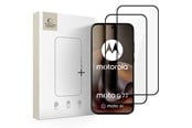 Telefon - szklo ochronne - Tech-Protect Glass Fit+ 2-Pack Tempered Glass for Motorola Moto G67 / G77 - Black - 5906302323241
