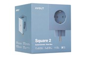 Przełączniki - AVOLT Square 2 Socket extender with 30W Dual USBC Shark Blue - SQ2-EUFC30-WMSHB