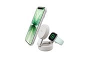 Telefon - Adapter i Ładowarka - Belkin UltraCharge 25w Qi2 Compact 2in1 for phone and watch Sand - WIZ043kqSD