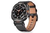 Smartwatch - akcesoria - Tech-Protect Delta Pro Leather Strap for Samsung Galaxy Watch Ultra (47 mm) - Black - 5906302376377