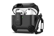 Telefon - Pokrowiec i etui - Tech-Protect Carbonox Case for AirPods 4 - Black - 5906302380312