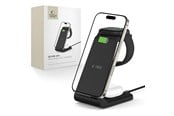 Telefon - Adapter i Ładowarka - Tech-Protect QI15W-A36 3in1 Charging Station for Apple - Black - 5906302372140