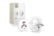 Telefon - Adapter i Ladowarka - Tech-Protect Universal Travel Adapter for EU - White - 5906302380459