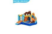 Zabawki na zewnatrz - Doctor Dolphin Honey Bear dmuchany zamek do skakania w zestawie z dmuchawą 450 watt - 72069B