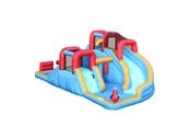 Zabawki na zewnatrz - Doctor Dolphin Waterworld dmuchany zamek do skakania w zestawie z dmuchawą 750 watt - 73033A