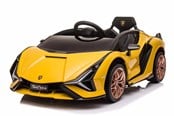 Rowerki i chodziki - LAMBORGHINI Lamborghini Sian, 12V z gumowymi kołami i 4x12V silnikami - 6950518