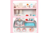 Zabawa w kuchnie  i akcesoria - Elite Toys Kids Zone składana kuchnia do zabawy na stole Pink - 6951391