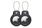 Telefon - Pokrowiec i etui - Tech-Protect Rough Vein 2-pack Case for Apple AirTag - Black - 5906302360727