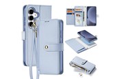 Telefon - Pokrowiec i etui - Dux Ducis Lava Leather Case for Samsung Galaxy S25+ with Detachable Magnetic Wallet - Blue - 6971824162264