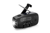 Radio DAB i budzik - STREETZ Emergency Solar Crank Radio - AM/FM - Mono - Czarny - S80-BLK