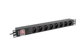 Kabel zasilający (zewnętrzny) - Lanberg - power distribution unit - 4000 watt - PDU-08E-0200-BK