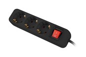 Kabel zasilający (zewnętrzny) - Lanberg - power strip - with circuit breaker - 2500 watt - PS1-03F-0150-BK