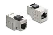 Kabel sieciowy - DeLOCK keystone module - silver black - Czarny - 90835