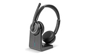 Sluchawki, zestaw sluchawkowy - Lindy L118 Wireless Noise Cancelling Headset & Charging Base - 20450