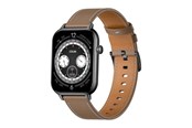 Smartwatch, zegarek i opaska sportowa - Colmi C28 Smartwatch with Black and Brown Leather Strap - C28-brown leather