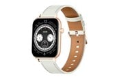 Smartwatch, zegarek i opaska sportowa - Colmi C28 Smartwatch White Leather Strap - C28-white leather