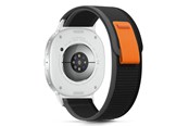 Smartwatch - akcesoria - Tech-Protect Nylon Stripe Strap for Samsung Galaxy Watch 40 / 44 / 46 mm - Black & Orange - 5906302331239