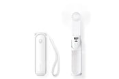 Powerbank - Jisulife Handheld Fan Life8 Mini Portable USB Fan with 2000mAh Power Bank and Flashlight - White Powerbank - Biały - 2000 mAh - 6975061536659