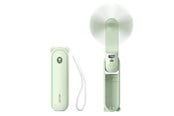 Powerbank - Jisulife Handheld Fan Life8 Plus Portable USB Fan with Power Bank Function 4500mAh and Flashlight - Green Powerbank - Zielony - 4500 mAh - 6975061536734