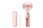 Powerbank - Jisulife Handheld Fan Life8 Plus Portable USB Fan with Power Bank Function 4500mAh and Flashlight - Pink Powerbank - Różowy - 4500 mAh - 6975061536741