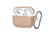 Telefon - Pokrowiec i etui - Tech-Protect Silicone Hook Case for AirPods Pro - Beige - 5906302333158
