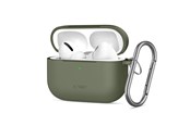 Telefon - Pokrowiec i etui - Tech-Protect  Silicone Hook Case for AirPods Pro - Olive - 5906302333189
