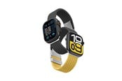 Smartwatch - akcesoria - AmazingThing Set of 2  Blend Band for Apple Watch 45/46/49mm - Yellow-Black/Black - TW49BY