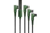 Kabel USB - Hune Hiedra Braided 90° 3-in-1 USB Cable 1.2m - Forest Green - AT-ACC-CA-362