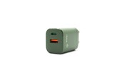 Telefon - Adapter i Ładowarka - Hune Hurón D20 Dual USB-C & USB-A 20W Charger - Forest Green - AT-ACC-WA-133